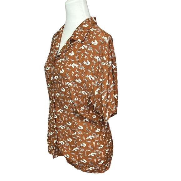 Carole Little Safari Animals Button-Up Blouse - Picture 2 of 5